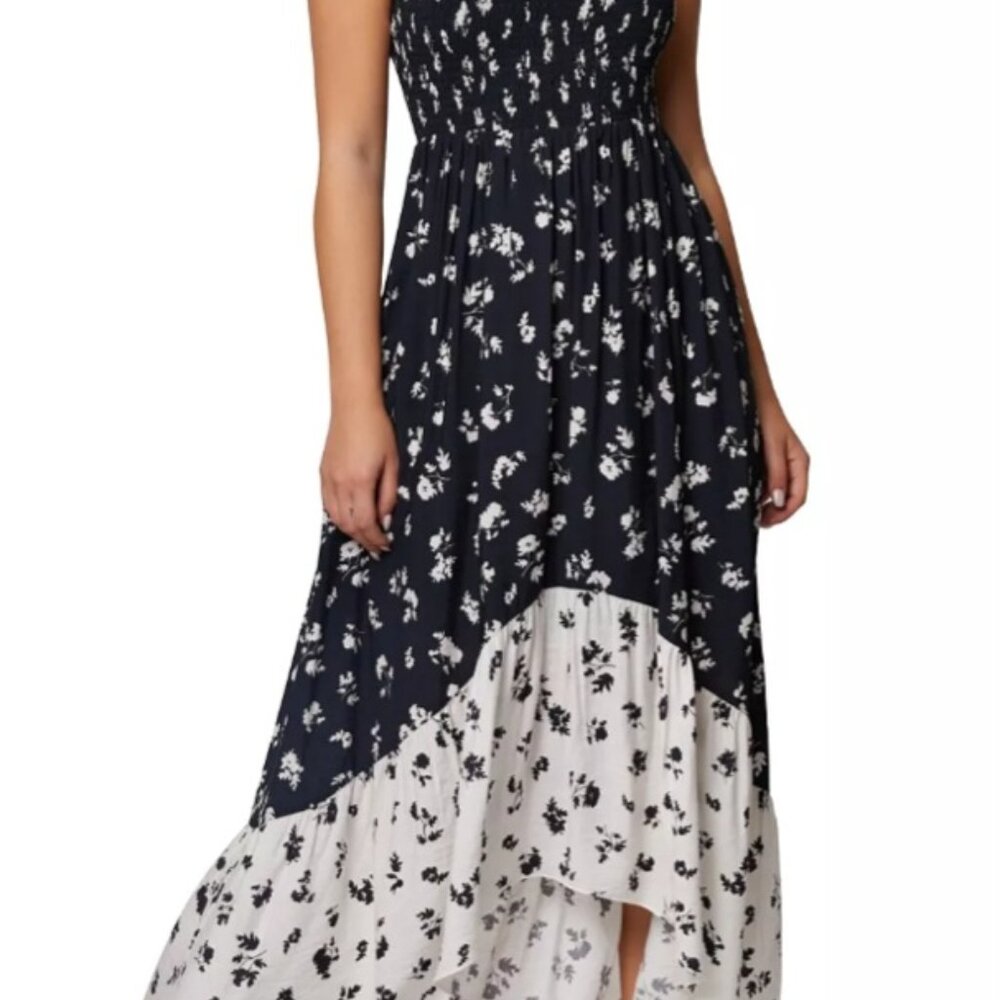 Laundry  by Shelli Segal Size2 Black and White Floral Print Maxi Dress